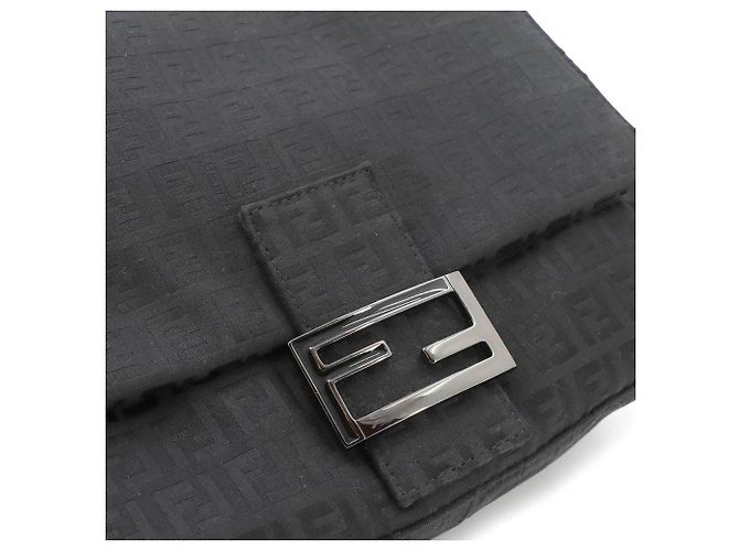 Fendi Zucchino Mamma Baguette Schultertasche Schwarz - Ansicht 9