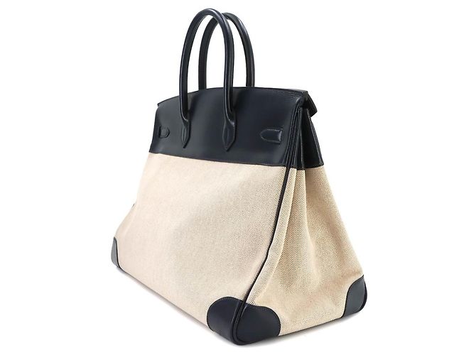 Hermès Hermes Birkin 40 Handtasche Blau Beige - Ansicht 4