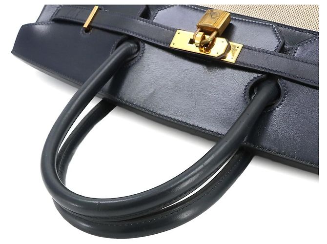 Hermès Hermes Birkin 40 Handtasche Blau Beige - Ansicht 6