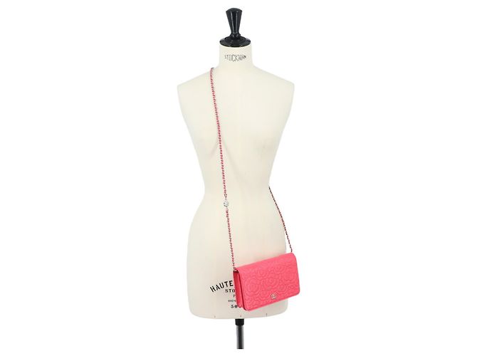 Portafoglio a catena Chanel Camellia Rosa - vista 10