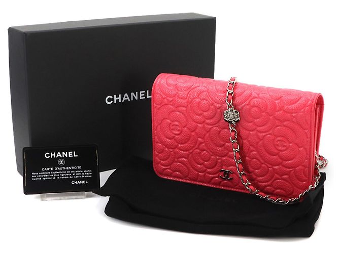 Portafoglio a catena Chanel Camellia Rosa - vista 2