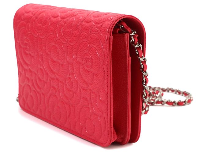 Portafoglio a catena Chanel Camellia Rosa - vista 4