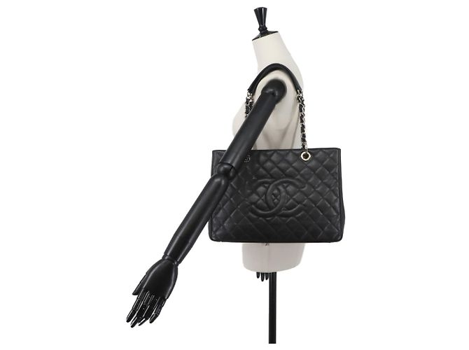 Borsa Chanel Matelasse Grand Chain Tote Nero - vista 10