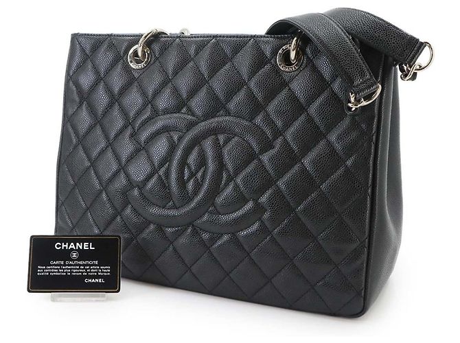 Borsa Chanel Matelasse Grand Chain Tote Nero - vista 2