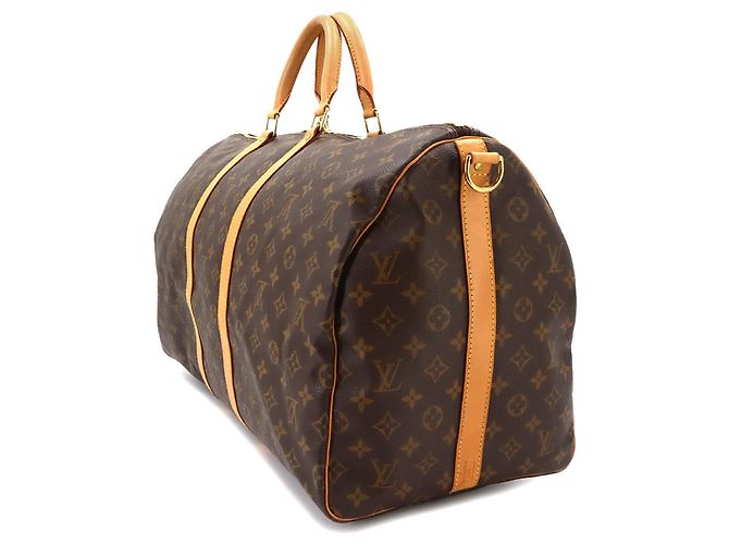 Borsa Louis Vuitton Keepall Bandouliere 55 Monogram Monogramma - vista 3