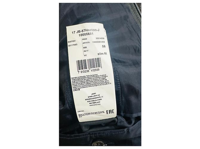 JOOP! Herren-Blazer mit Karomuster und abnehmbarer Steppweste Schwarz Blau Grau - Ansicht 9