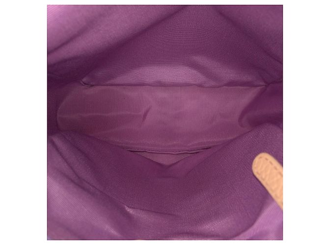 Bulgari Bolsa de Ombro/Necessaire BVLGARI Logomania em Lona Bege e Couro - vista 9