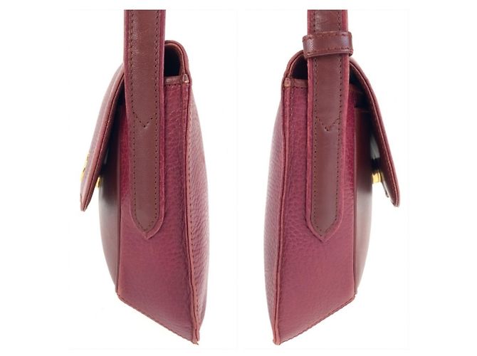 Borsa a tracolla Cartier Must Line in pelle Bordeaux Bordò - vista 8