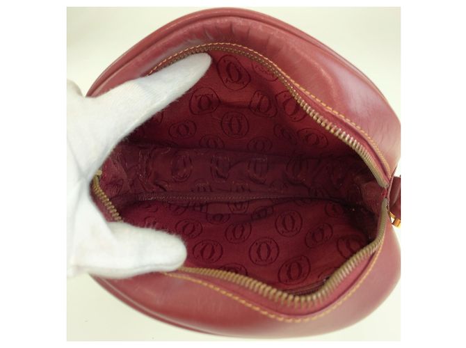Bolso de hombro Cartier Must Line de cuero Bordeaux Burdeos - vista 7