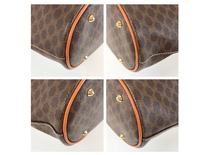 Céline Borsa Tote/Borsa a tracolla Celine Macadam in pelle marrone - vista 4