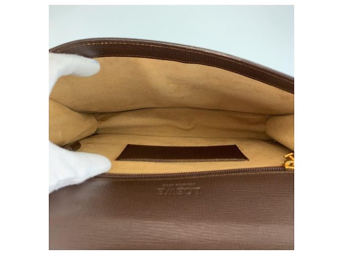 Bolso de mano Loewe Anagram de piel marrón Castaño - vista 7