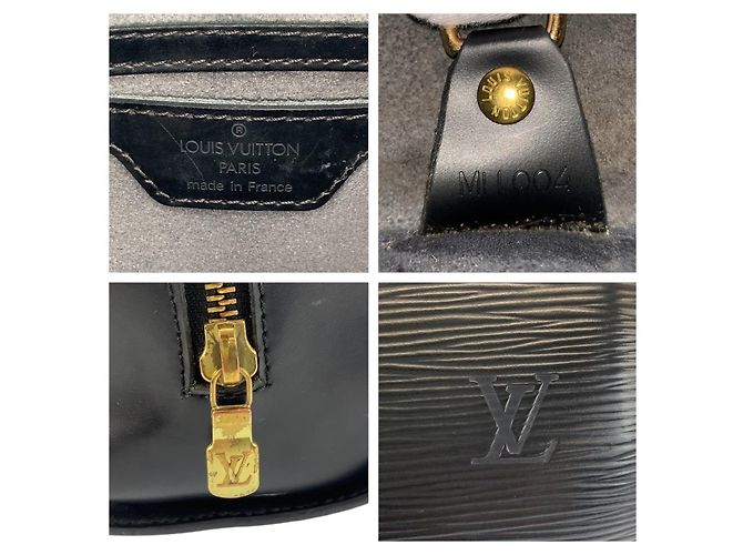 Bolso de hombro Louis Vuitton Epi Soufflot de cuero negro - vista 3