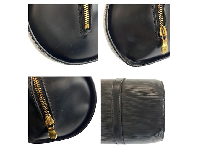 Bolso de hombro Louis Vuitton Epi Soufflot de cuero negro - vista 6