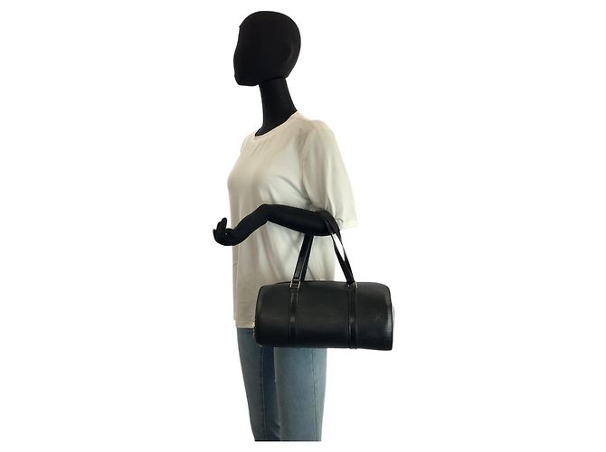 Bolso de hombro Louis Vuitton Epi Soufflot de cuero negro - vista 7