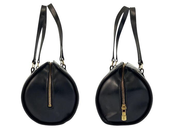Bolso de hombro Louis Vuitton Epi Soufflot de cuero negro - vista 8