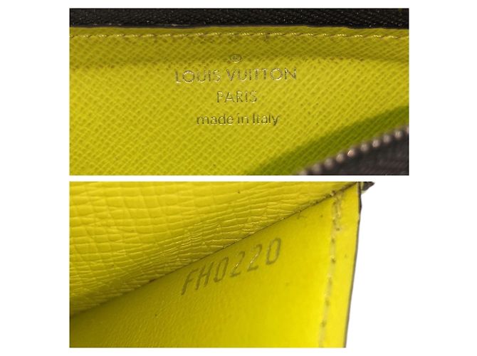 Tarjetero con monedero Louis Vuitton Taigarama Amarillo - vista 3