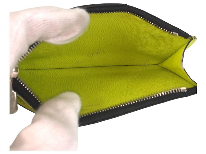 Tarjetero con monedero Louis Vuitton Taigarama Amarillo - vista 4
