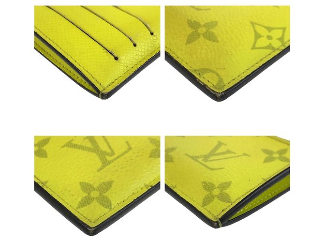 Tarjetero con monedero Louis Vuitton Taigarama Amarillo - vista 6