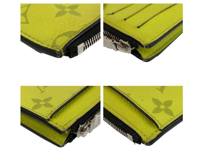 Tarjetero con monedero Louis Vuitton Taigarama Amarillo - vista 7