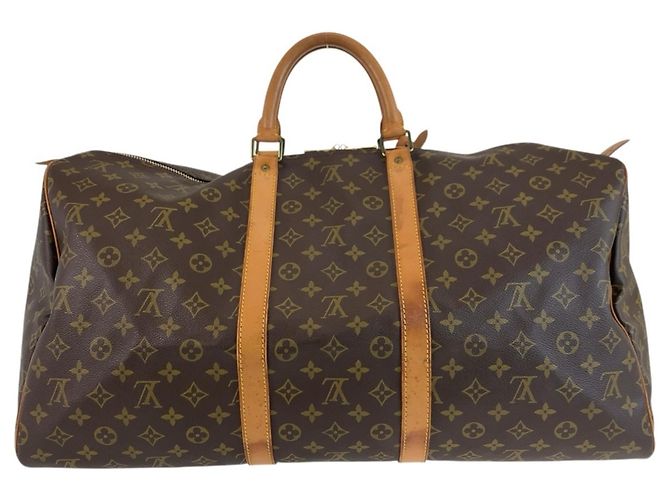 Borsa Boston Louis Vuitton Monogram Keepall 55 Marrone Monogramma - vista 2