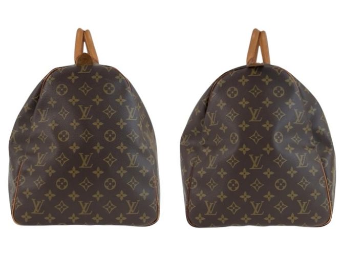 Borsa Boston Louis Vuitton Monogram Keepall 55 Marrone Monogramma - vista 8