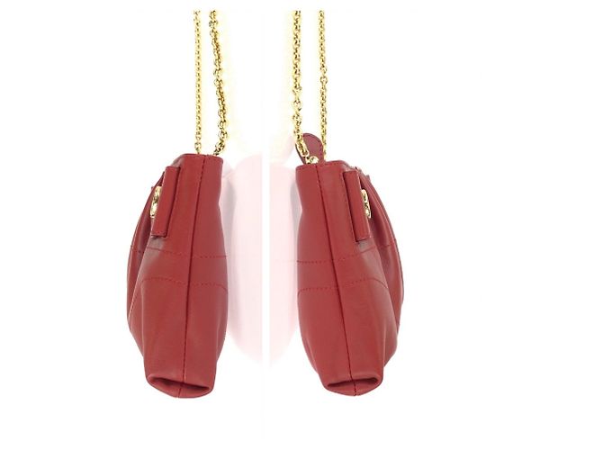 Borsa in pelle rossa 2-way Salvatore Ferragamo Gancini Rosso - vista 7