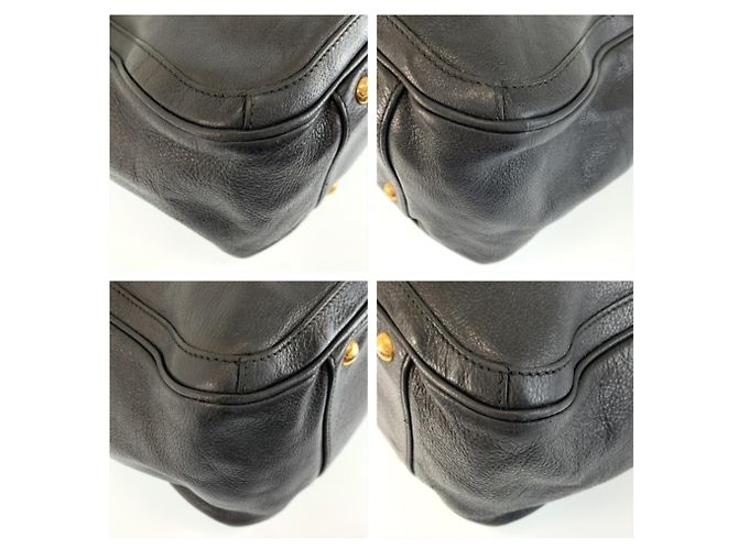 Borsa Tote/Spalla Salvatore Ferragamo Gancini in pelle nera - vista 4