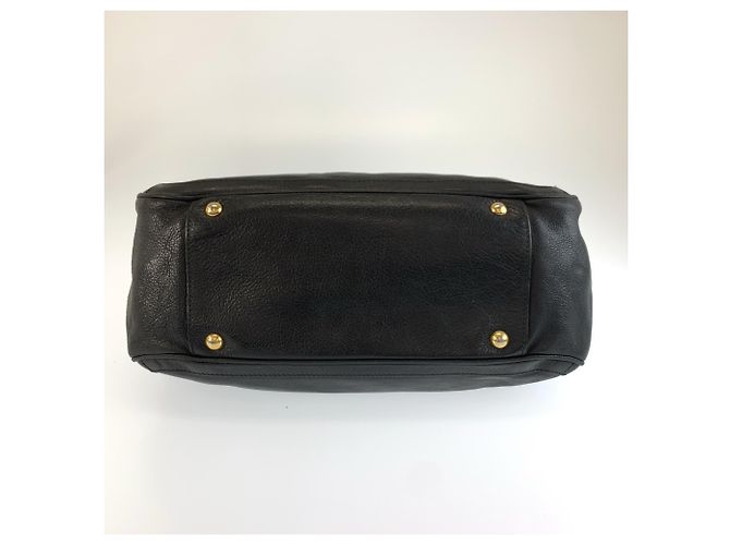 Borsa Tote/Spalla Salvatore Ferragamo Gancini in pelle nera - vista 9