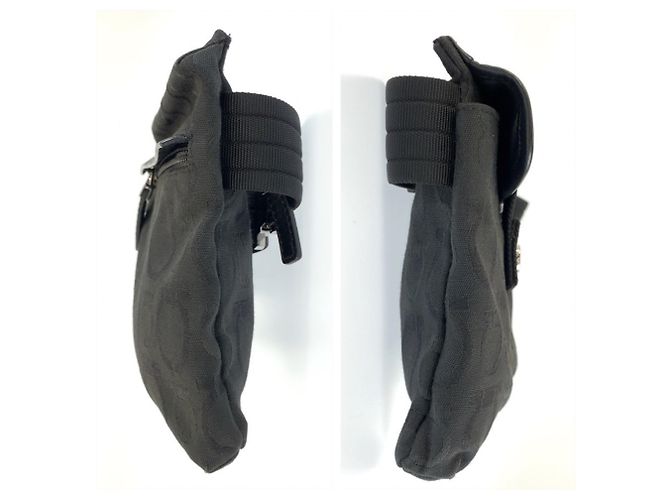 Gancini Salvatore Ferragamo Sling Bag aus schwarzem Canvas - Ansicht 7