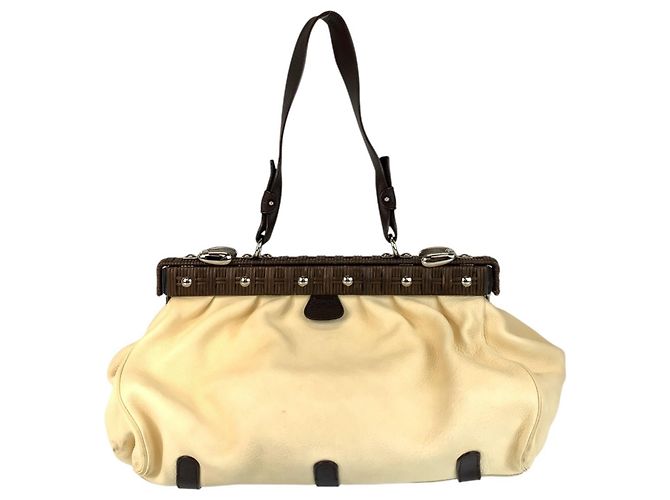 Borsa a tracolla in pelle Salvatore Ferragamo Beige Crudo - vista 2