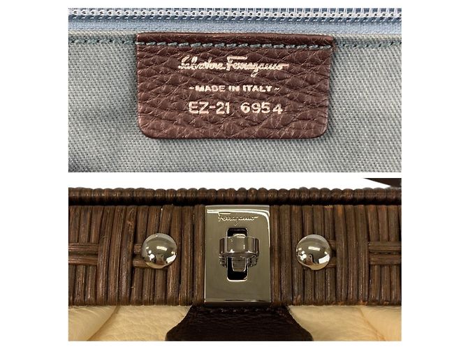 Borsa a tracolla in pelle Salvatore Ferragamo Beige Crudo - vista 3