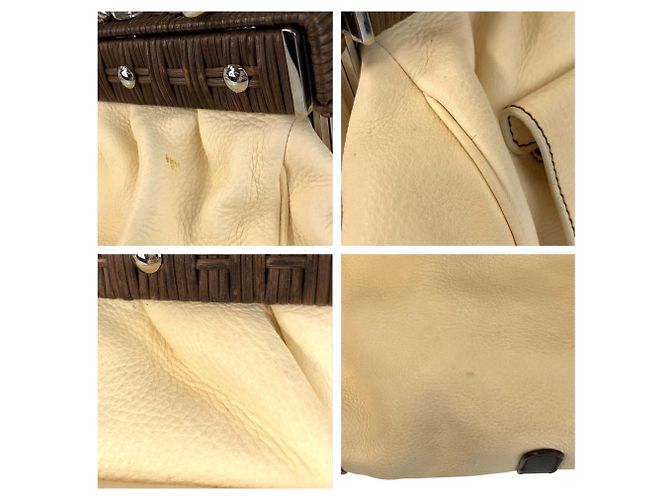 Borsa a tracolla in pelle Salvatore Ferragamo Beige Crudo - vista 5