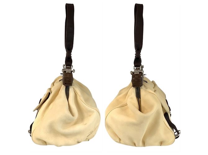 Borsa a tracolla in pelle Salvatore Ferragamo Beige Crudo - vista 8