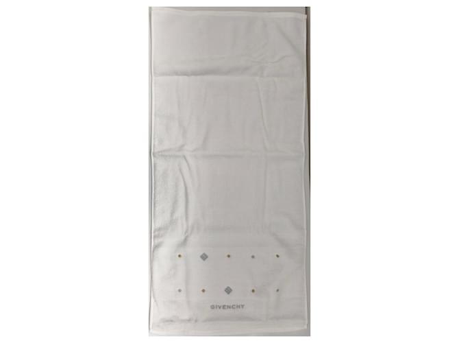Conjunto de toalhas Givenchy em algodão branco Dourado Cinza - vista 3
