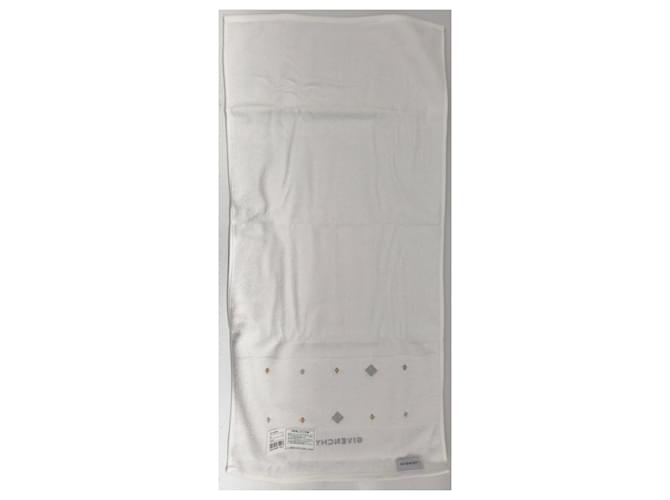 Conjunto de toalhas Givenchy em algodão branco Dourado Cinza - vista 4
