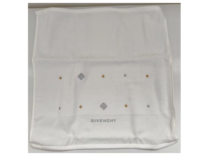 Conjunto de toalhas Givenchy em algodão branco Dourado Cinza - vista 5