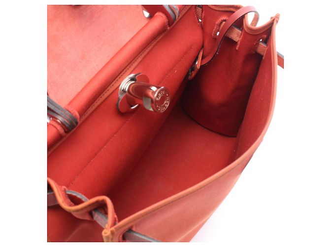 Hermès Herbag Zip PM 2-Way Handtasche Rosso - vista 3