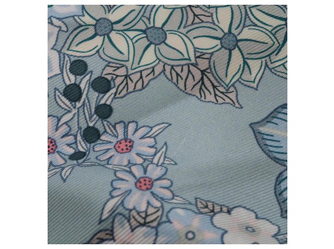 Hermès Foulard Hermes Carre 90 BRIDES de GALA Bianco Blu Multicolore - vista 10