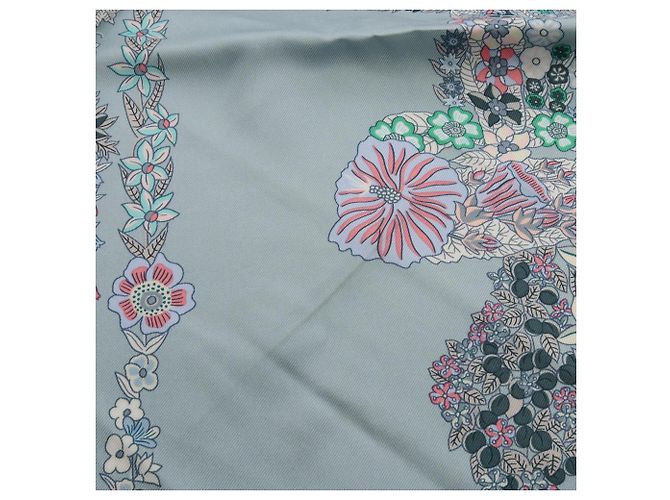 Hermès Foulard Hermes Carre 90 BRIDES de GALA Bianco Blu Multicolore - vista 9