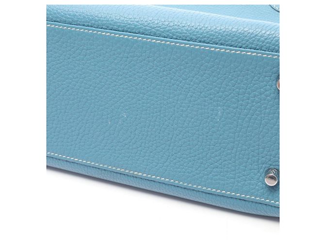 Hermès Borsa Hermes Kelly 32 in pelle Togo blu - vista 10