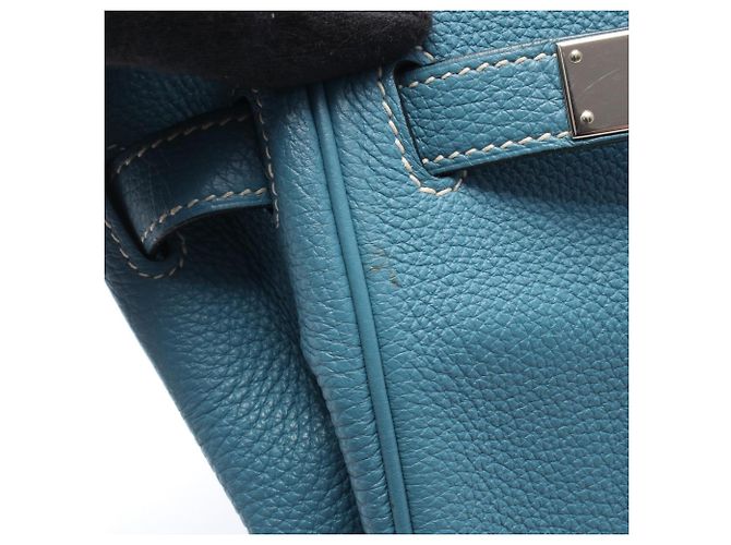 Hermès Borsa Hermes Kelly 32 in pelle Togo blu - vista 12