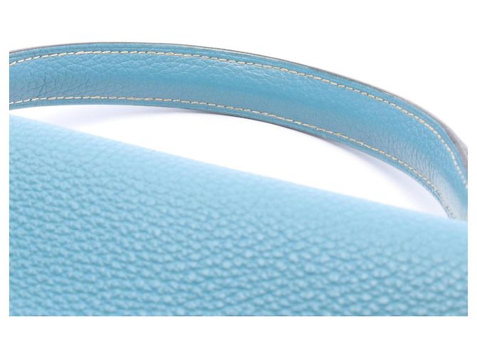 Hermès Borsa Hermes Kelly 32 in pelle Togo blu - vista 13
