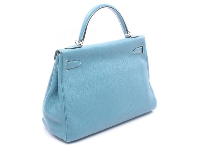 Hermès Borsa Hermes Kelly 32 in pelle Togo blu - vista 2