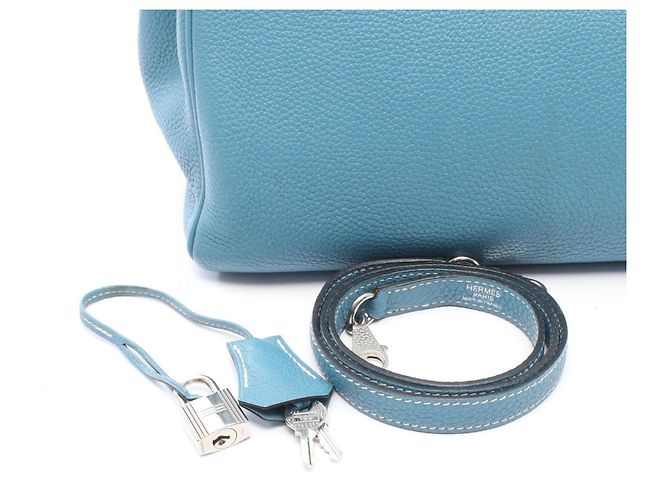 Hermès Borsa Hermes Kelly 32 in pelle Togo blu - vista 6