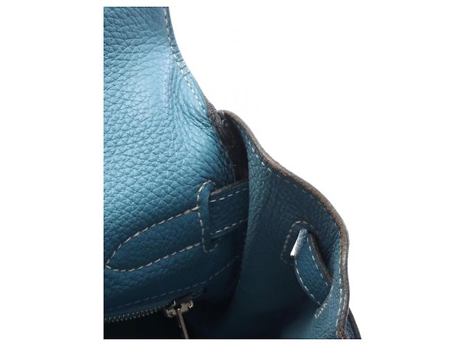 Hermès Borsa Hermes Kelly 32 in pelle Togo blu - vista 8