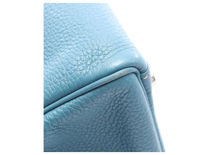 Hermès Borsa Hermes Kelly 32 in pelle Togo blu - vista 9