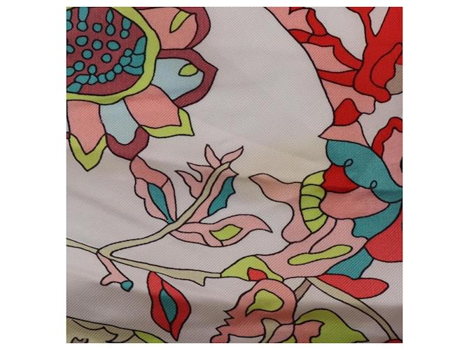 Hermès Hermes Carre Geant 140 Seidentwill Schal Pink Mehrfarben - Ansicht 12