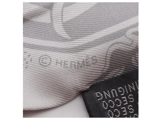 Hermès Hermes Twilly EX-LIBRIS LES PARISIENNE Seidenschal Braun Mehrfarben Gelb - Ansicht 4