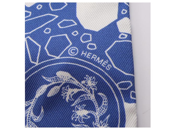 Hermès Foulard Hermes Twilly LA DANSE DES AMAZONES Bianco Blu - vista 4