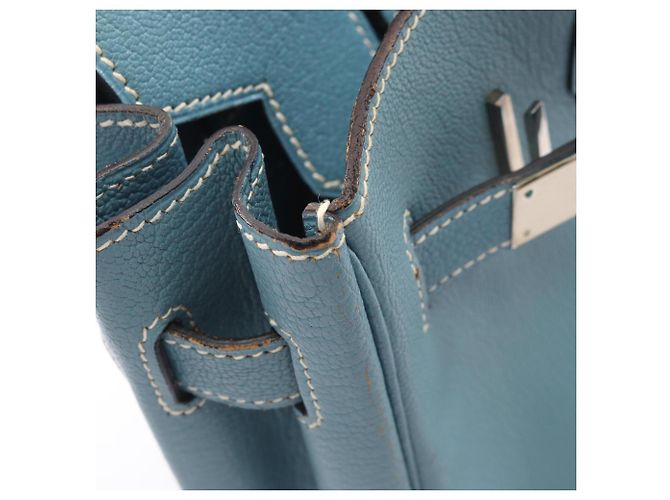 Hermès Sac à main Hermes Birkin 30 Bleu - vue 10